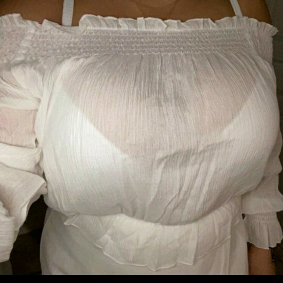 Off the shoulder women's crop peplum top - Picture 11 of 14